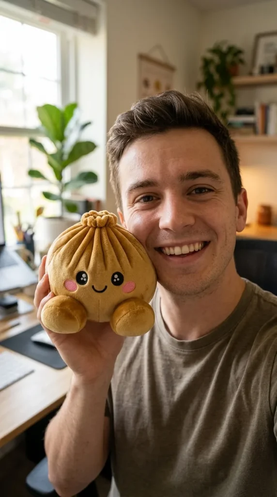 Squishy Dumpling Gold Royal im Alltag