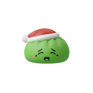 Christmas Hat Dumpling Squishy Elfe Grün beim Drücken, weiches Material