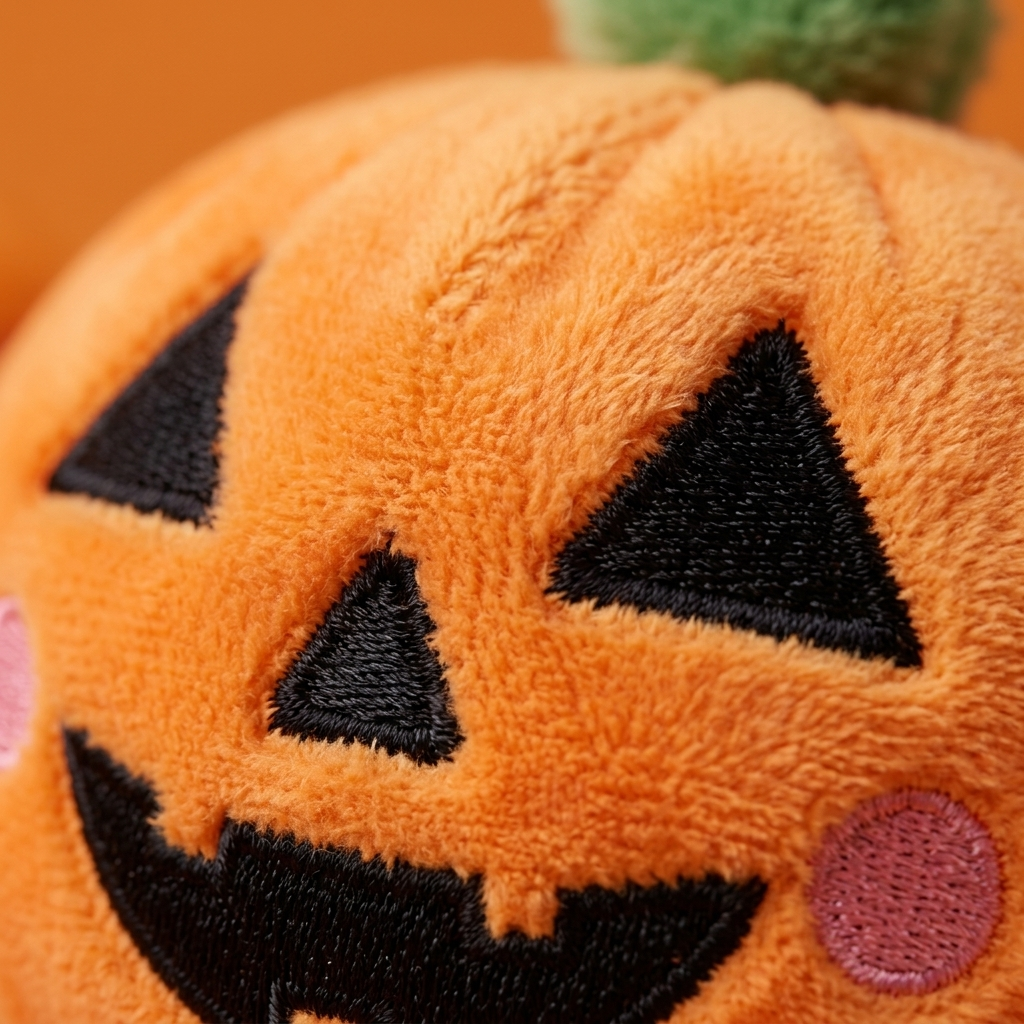 Dumpling Squishy Halloween Schaurig 5er-Set — Makro-Nahaufnahme der Textur