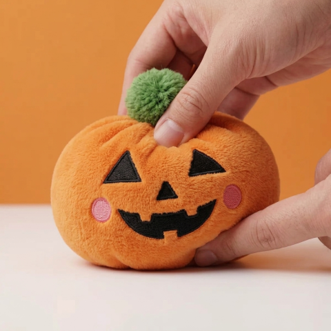 Squishy Dumpling Kürbis Halloween beim Drücken, weiches Material