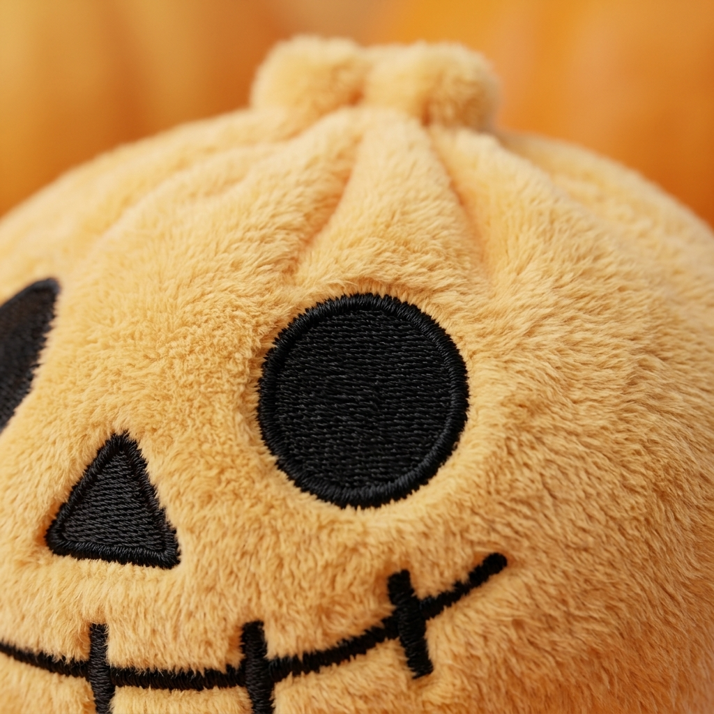 Skeleton Dumpling Squishy Halloween Grinsend — Makro-Nahaufnahme der Textur