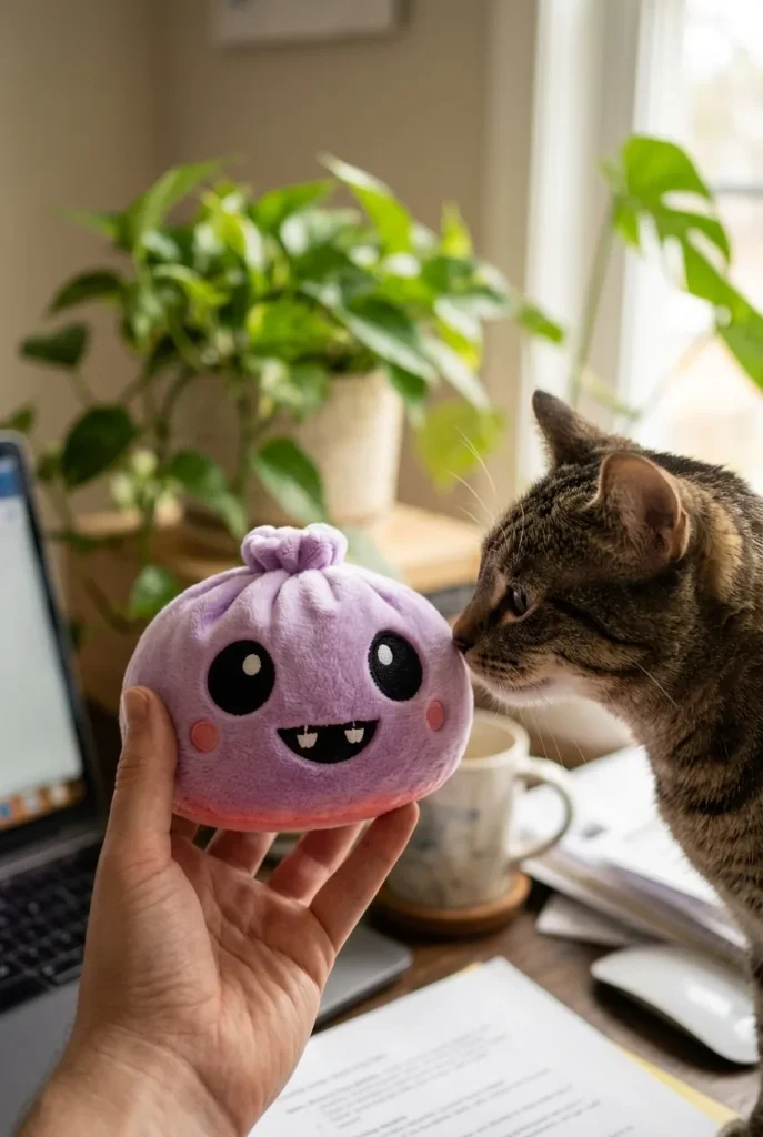 Squishy Dumpling Vampire Halloween Samt-Plüsch mit einem Kuscheltier