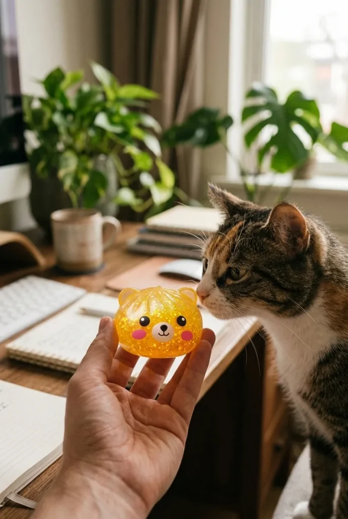 Dumpling Squishy Bär Mystery Glitter mit einem Kuscheltier