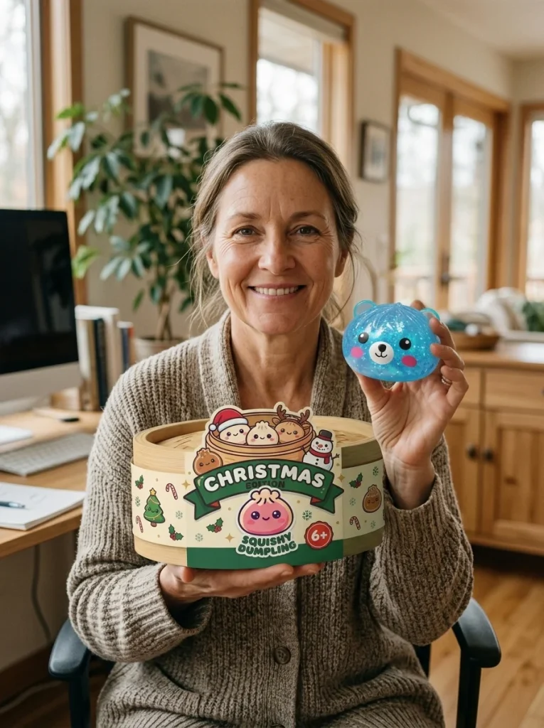 Dumpling Squishy Bär Mystery Glitter mit seiner Box