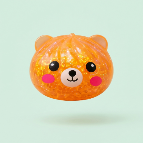 Dumpling Squishy Bär Mystery Glitter beim Drücken, weiches Material