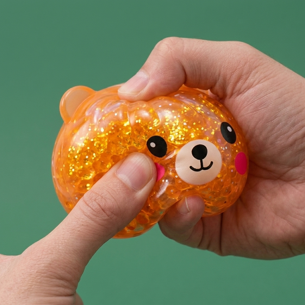 Dumpling Squishy Bär Mystery Glitter — slow-rise Effekt, der Schaum federt langsam zurück