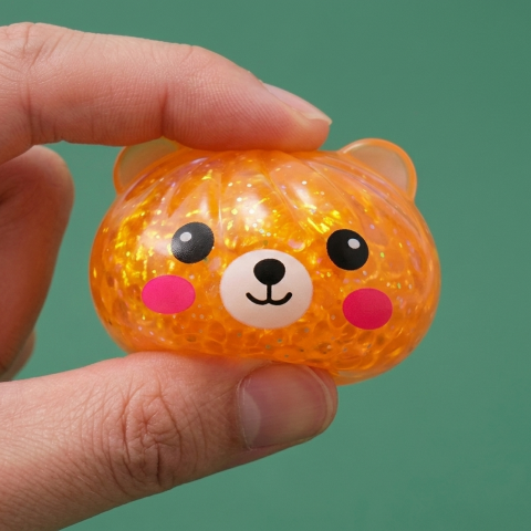 Dumpling Squishy Bär Mystery Glitter beim Drücken, weiches Material