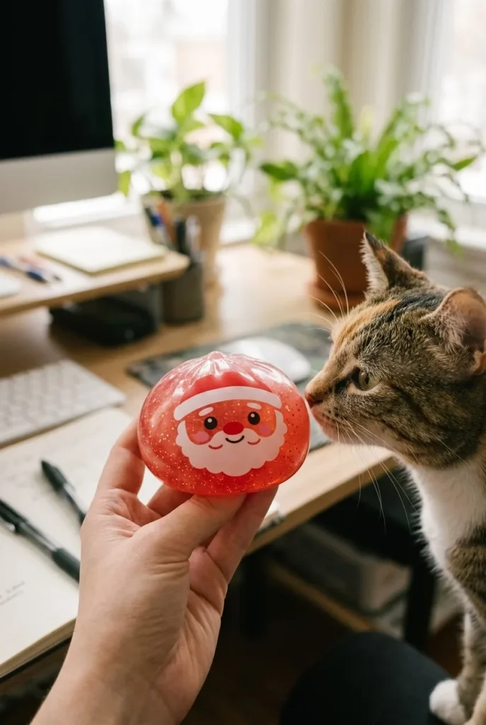 Dumpling Squishy Mystery Candy Weihnachten mit einem Kuscheltier