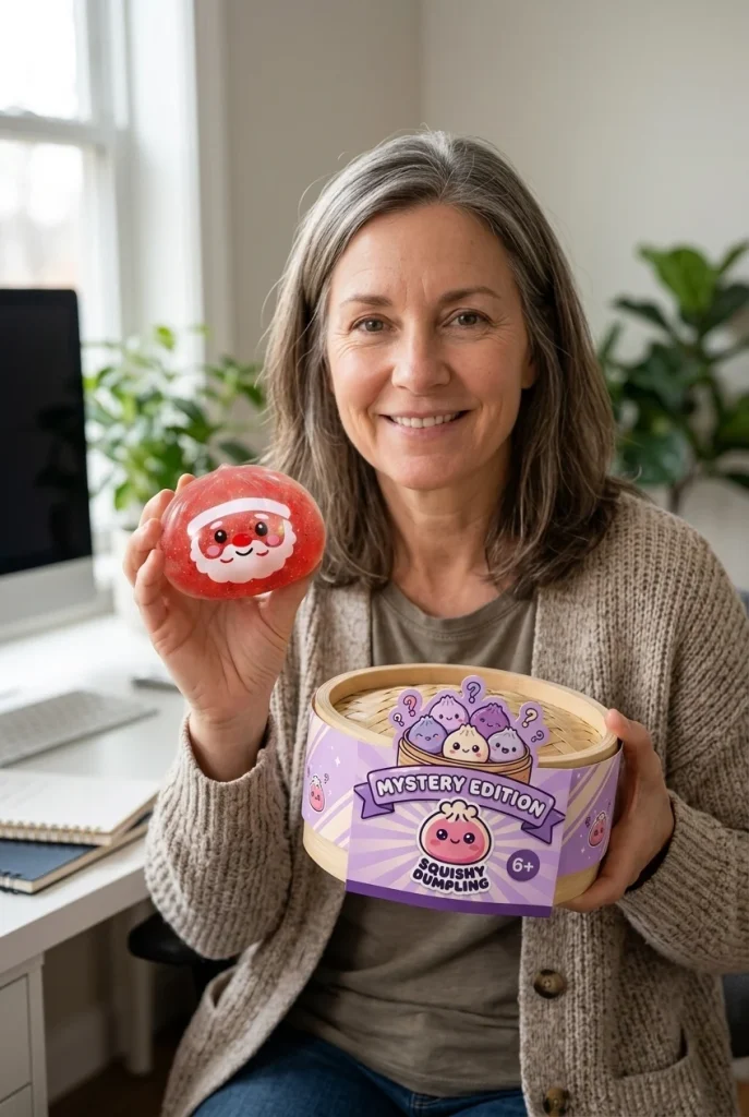 Dumpling Squishy Mystery Candy Weihnachten mit seiner Box
