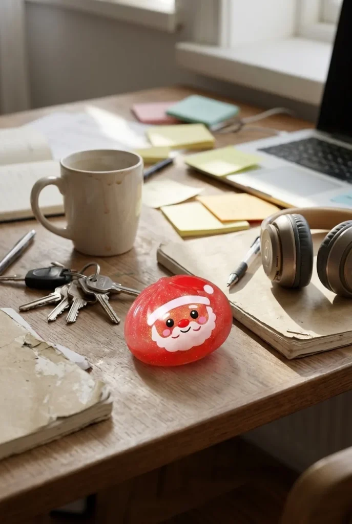 Dumpling Squishy Mystery Candy Weihnachten auf dem Schreibtisch