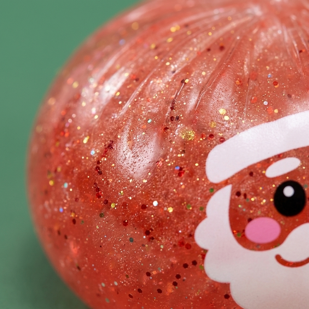 Dumpling Squishy Mystery Candy Weihnachten — Makro-Nahaufnahme der Textur
