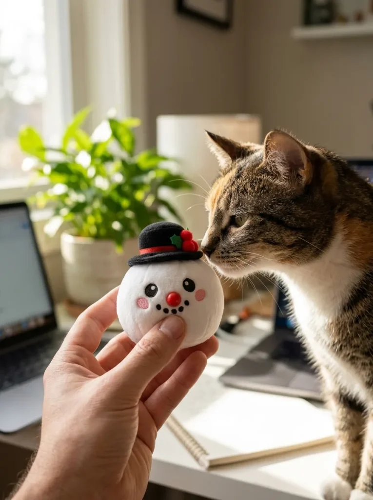 Squishy Dumpling Mystery Christmas Plüschfigur mit einem Kuscheltier
