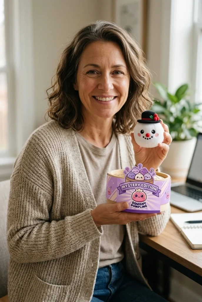 Squishy Dumpling Mystery Christmas Plüschfigur mit seiner Box