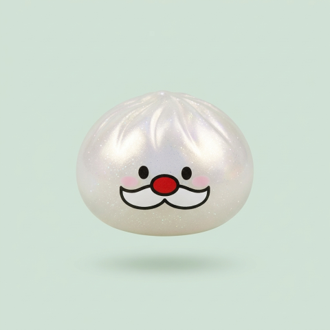 Squishy Dumpling Weihnachtsmann-Bart Mystery beim Drücken, weiches Material