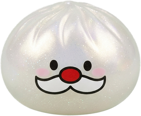 Squishy Dumpling Weihnachtsmann-Bart Mystery beim Drücken, weiches Material