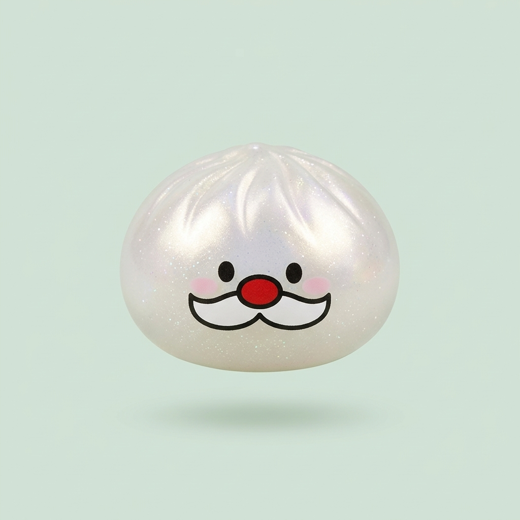 Squishy Dumpling Weihnachtsmann-Bart Mystery beim Drücken, weiches Material