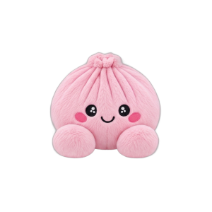 Dumpling Squishy Plüsch Rosa Pfingstrose beim Drücken, weiches Material