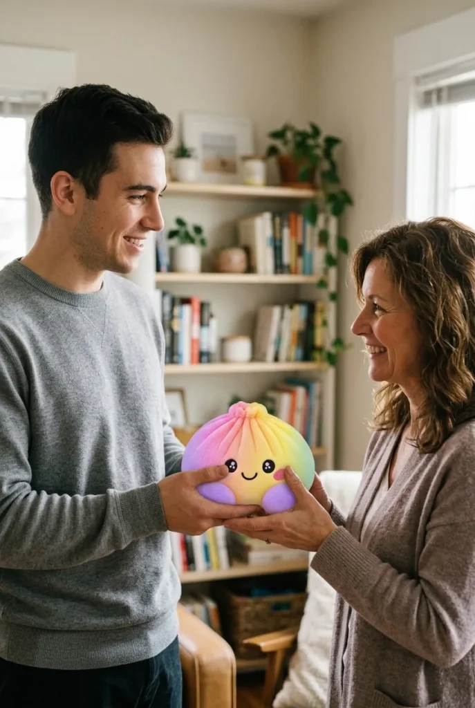 Squishy Dumpling Regenbogen Pastell als Geschenkidee