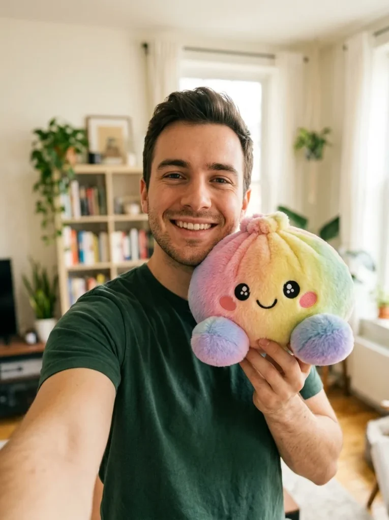 Squishy Dumpling Regenbogen Pastell im Alltag