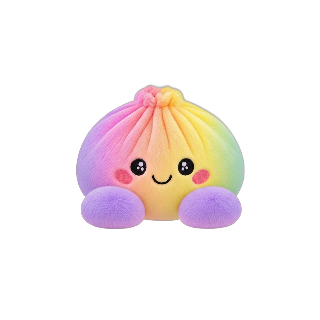 Squishy Dumpling Regenbogen Pastell beim Drücken, weiches Material
