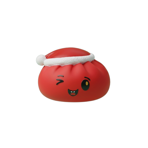 Christmas Hat Dumpling Squishy Rot beim Drücken, weiches Material
