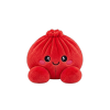 Dumpling Squishy Plüsch Rubinrot beim Drücken, weiches Material