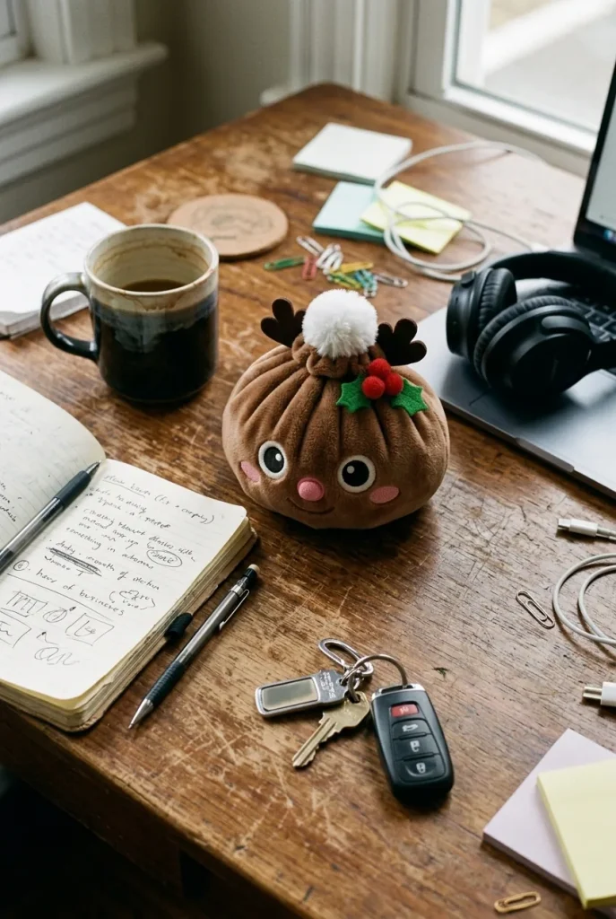 Dumpling Squishy Rentier Weihnachten auf dem Schreibtisch