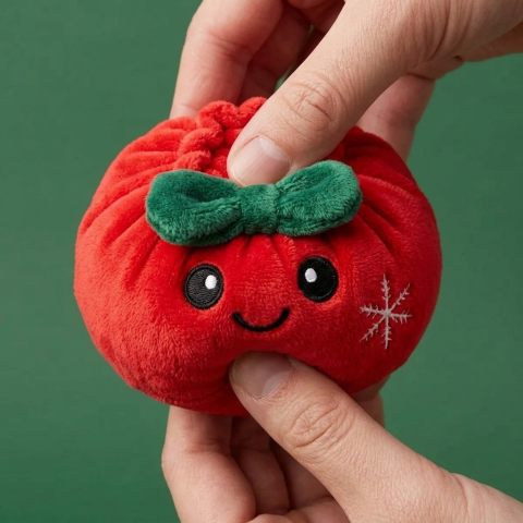 Squishy Dumpling Ribbon Bow Weihnachten Rot — slow-rise Effekt, der Schaum federt langsam zurück