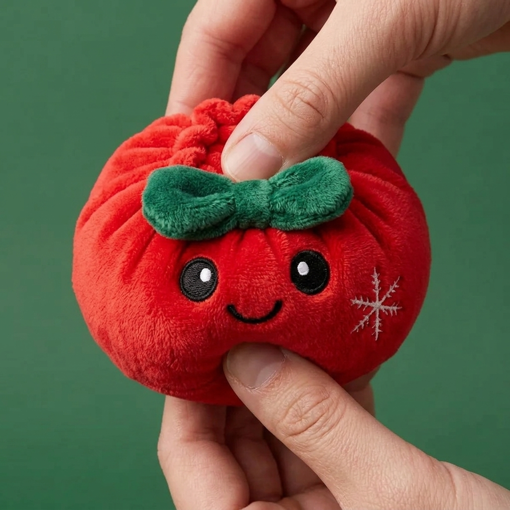 Squishy Dumpling Ribbon Bow Weihnachten Rot — slow-rise Effekt, der Schaum federt langsam zurück