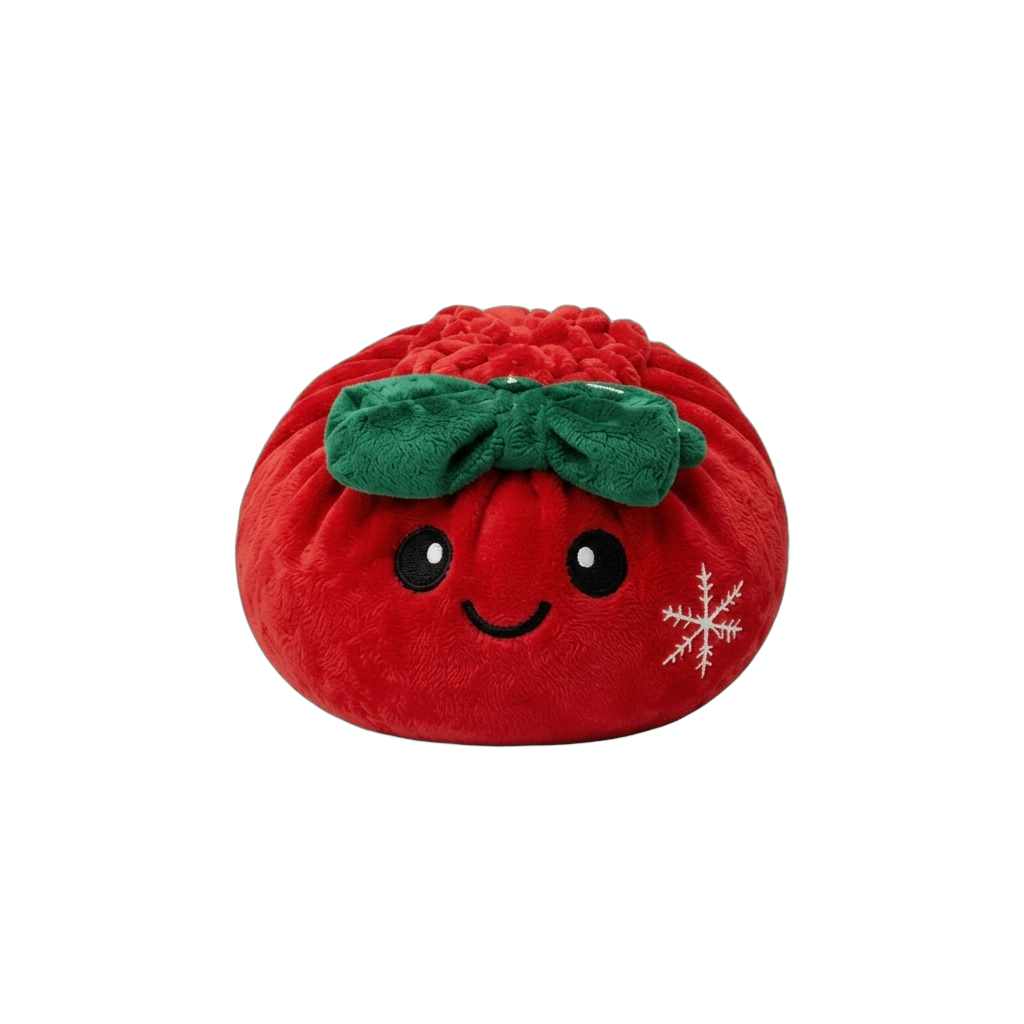 Squishy Dumpling Ribbon Bow Weihnachten Rot beim Drücken, weiches Material