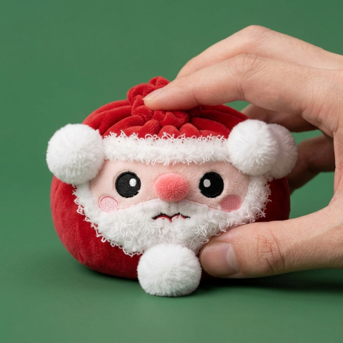 Squishy Dumpling Weihnachtsmann Plüsch beim Drücken, weiches Material