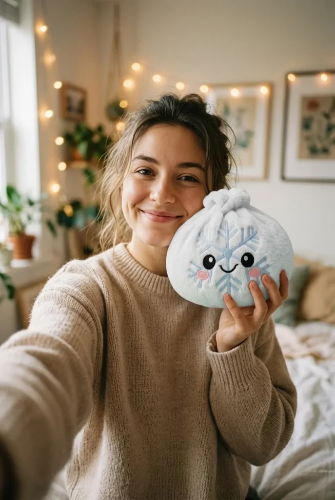 Dumpling Squishy Schneeflocke Winter im Alltag