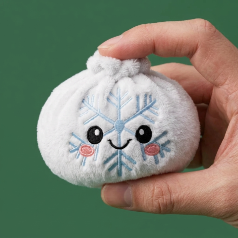 Dumpling Squishy Schneeflocke Winter beim Drücken, weiches Material