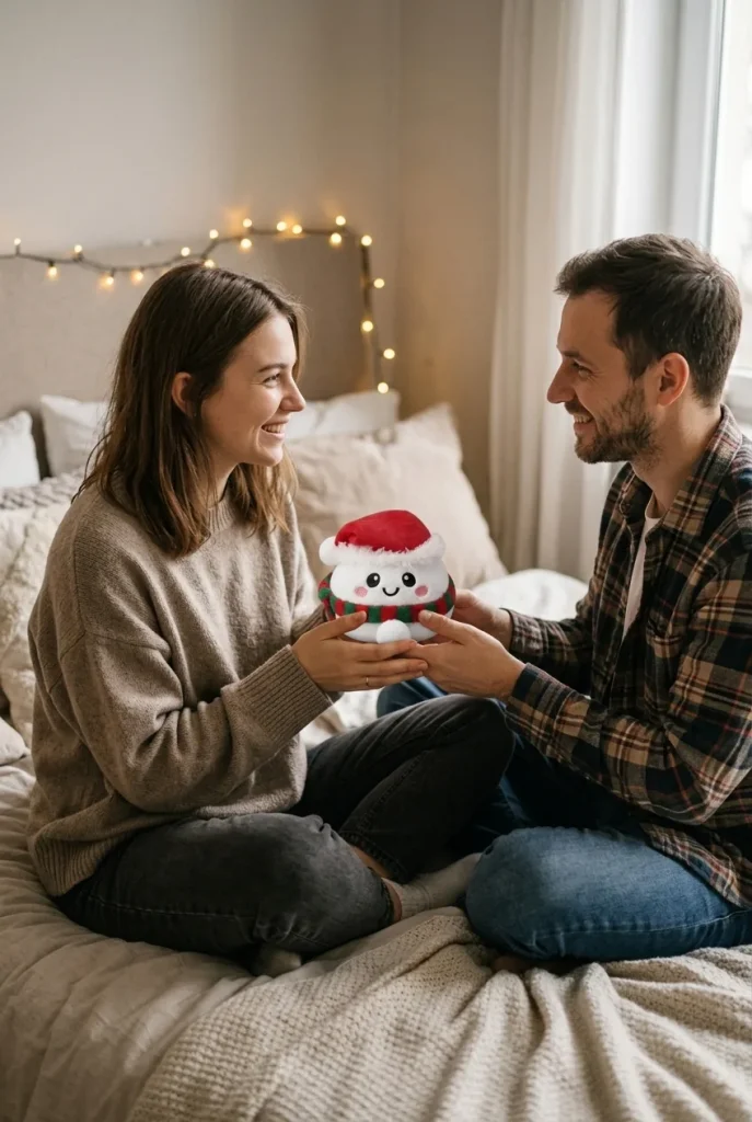 Squishy Dumpling Schneemann Plüsch als Geschenkidee