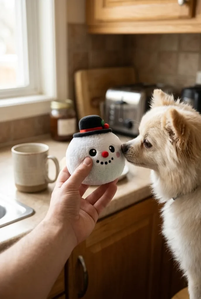 Snowman Dumpling Squishy Zylinderhut mit einem Kuscheltier
