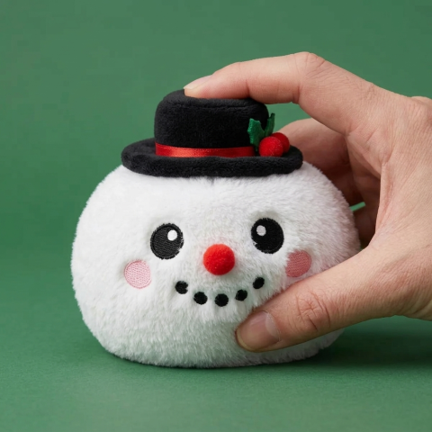 Snowman Dumpling Squishy Zylinderhut beim Drücken, weiches Material