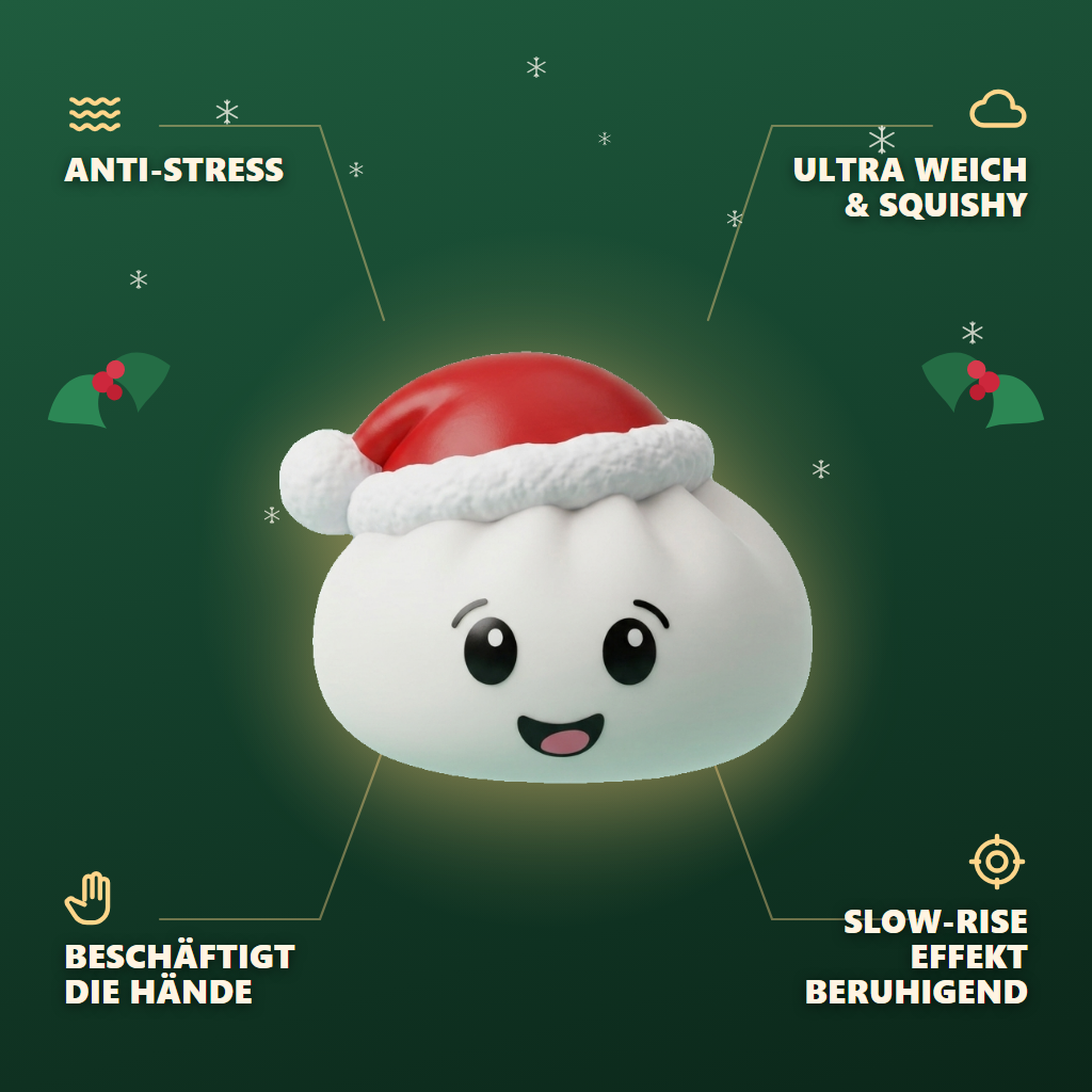 Squishy Dumpling Christmas Hat Weiß — seine Vorteile