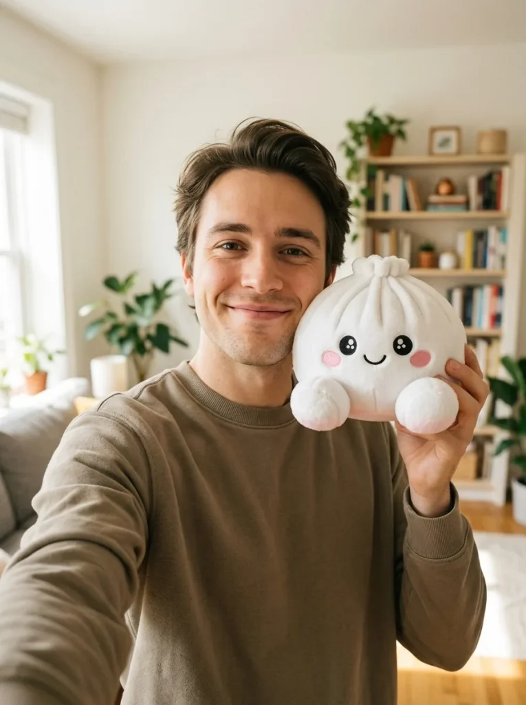 Marshmallow Dumpling Squishy Plush Weiß im Alltag