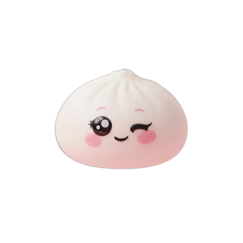Squishy Dumpling Weiß Zwinkern beim Drücken, weiches Material