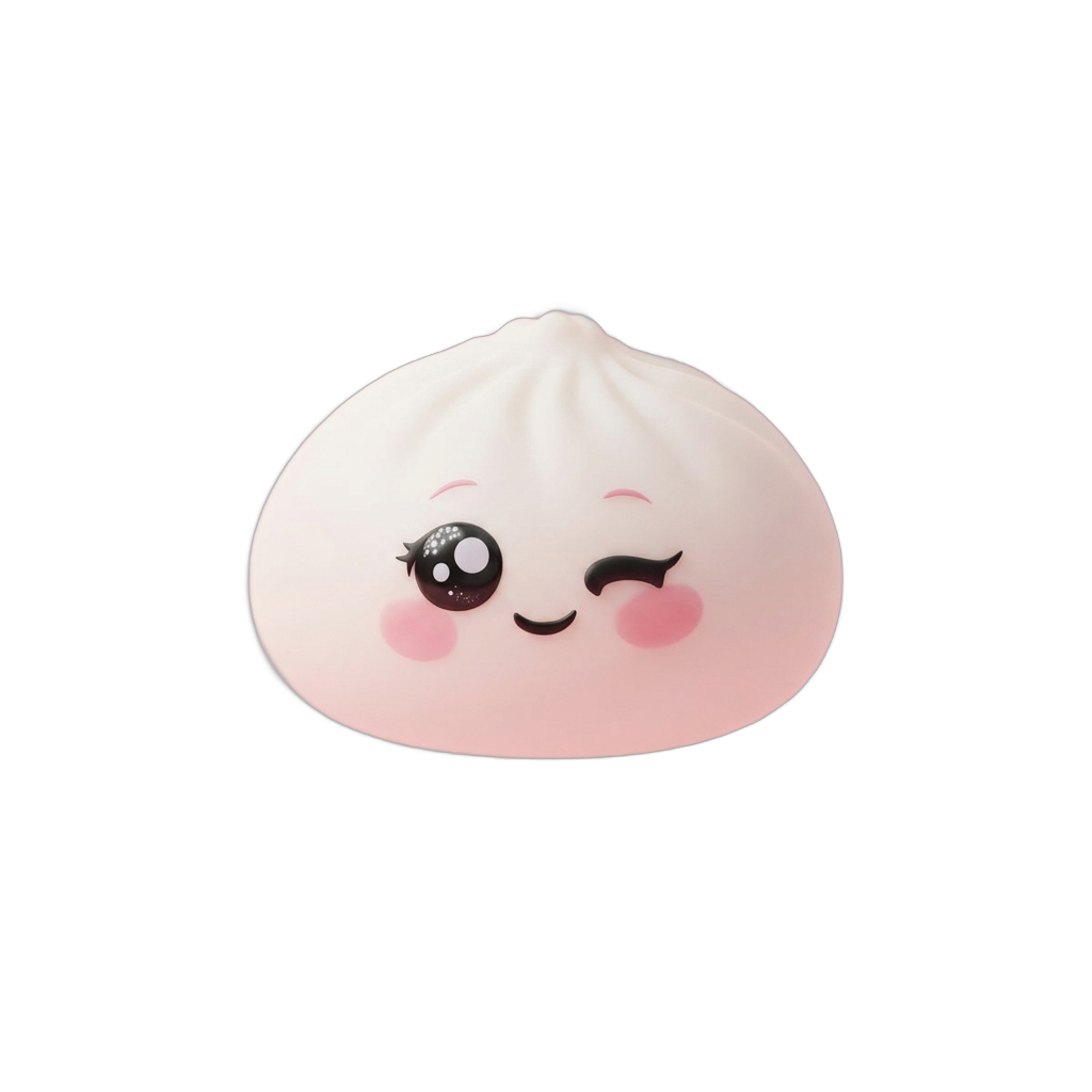 Squishy Dumpling Weiß Zwinkern beim Drücken, weiches Material