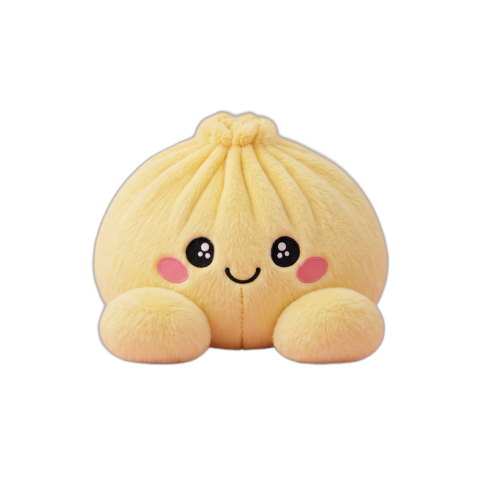 Dumpling Squishy Zitronengelb beim Drücken, weiches Material