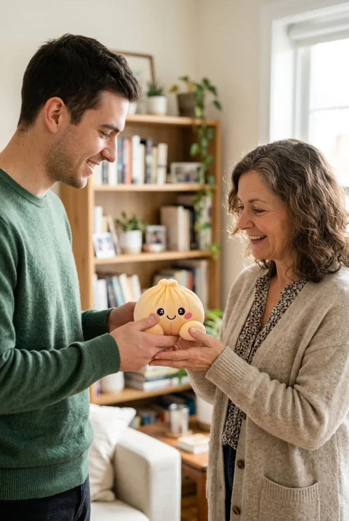 Dumpling Squishy Zitronengelb als Geschenkidee